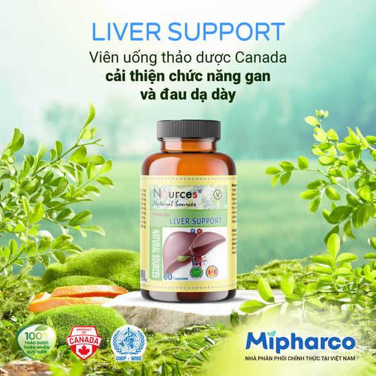 Liver Support – Viên uống thảo dược Canada cải thiện chức năng gan và đau dạ dày.