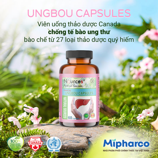 UngBou Capsules – Viên uống thảo dược Canada giảm đau và phòng ngừa ung bướu